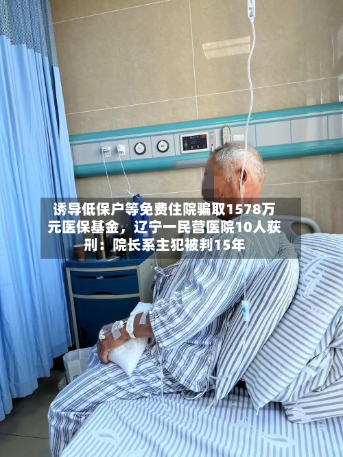 诱导低保户等免费住院骗取1578万元医保基金，辽宁一民营医院10人获刑：院长系主犯被判15年-第2张图片